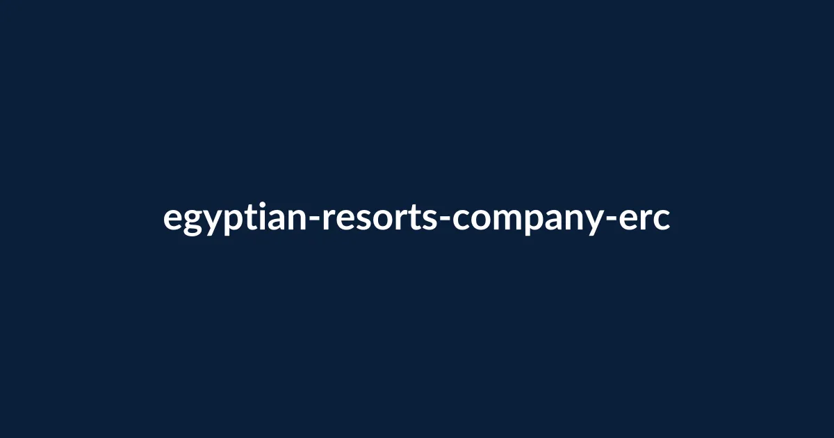 Egyptian Resorts Company – المطور والمشروعات العقارية في مصر شعار ومشروعات Egyptian Resorts Company، مطور عقاري في مصر