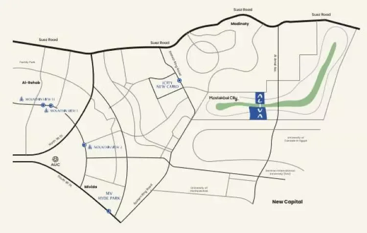Aliva Compound Mostakbal City in New Cairo Aliva Compound Mostakbal City — location, New Cairo