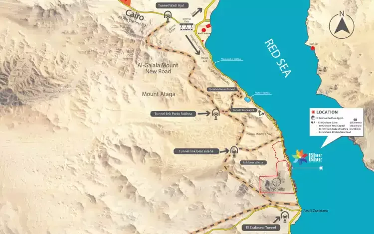 Village Blue Blue Sokhna — location, Ain Sokhna