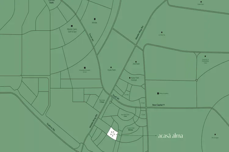 كمبوند اكاسا الما التجمع السادس — موقع المشروع، القاهرة الجديدة