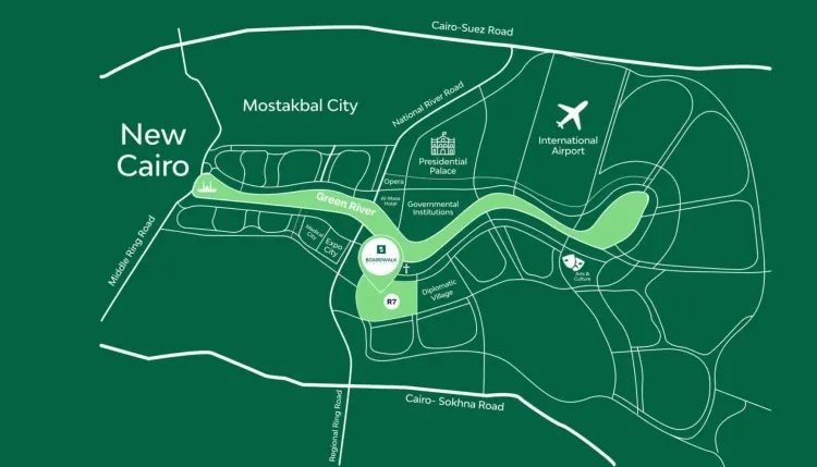 Compound Boardwalk New Capital in New Capital Compound Boardwalk New Capital — location, New Capital