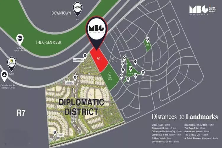 كمبوند ديبلو ايست العاصمة الإدارية — موقع المشروع، العاصمة الإدارية الجديدة