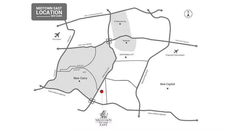 كمبوند ميدتاون التجمع السادس in القاهرة الجديدة كمبوند ميدتاون التجمع السادس — location, القاهرة الجديدة