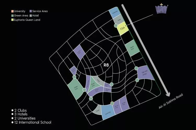 كمبوند كوين لاند العاصمة الإدارية — location, العاصمة الإدارية الجديدة