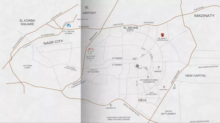 كمبوند سيرة كوميونيتي التجمع الخامس in القاهرة الجديدة كمبوند سيرة كوميونيتي التجمع الخامس — location, القاهرة الجديدة