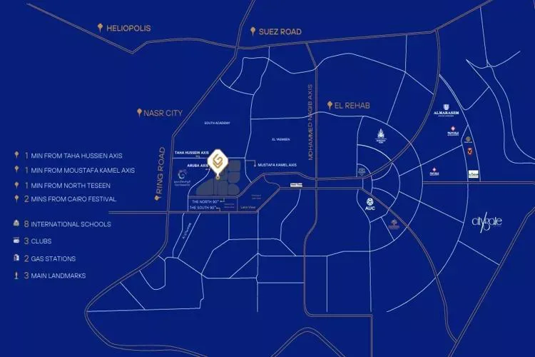 كمبوند تو جيزر التجمع الخامس — موقع المشروع، القاهرة الجديدة