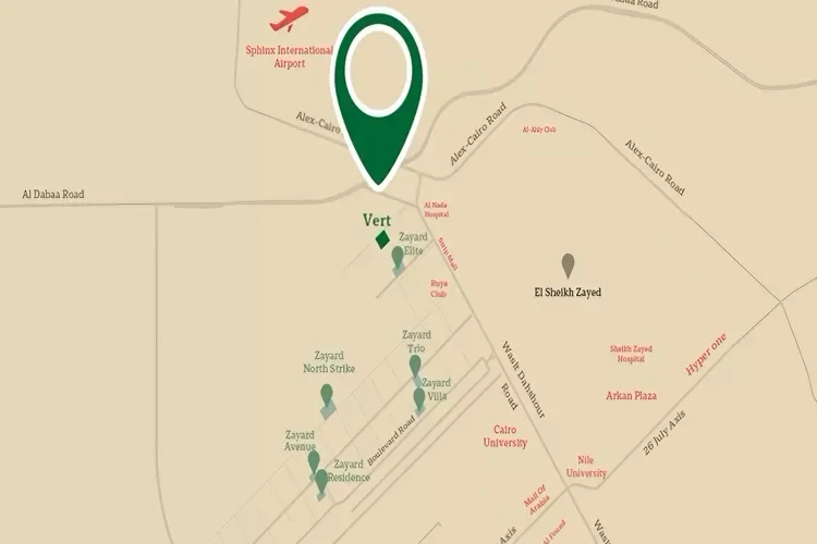 كمبوند فيرت زايد الجديدة في الشيخ زايد كمبوند فيرت زايد الجديدة — موقع المشروع، الشيخ زايد