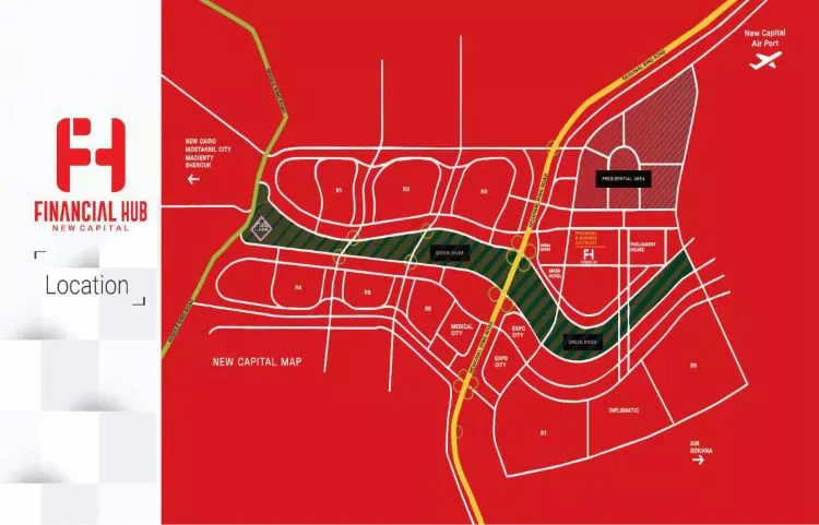 فايننشال هب العاصمة الإدارية — location, العاصمة الإدارية الجديدة