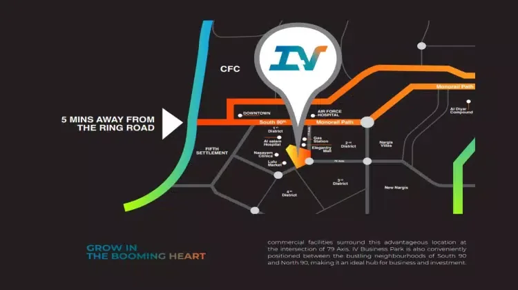 IV Business Park Mall New Cairo — location, New Cairo