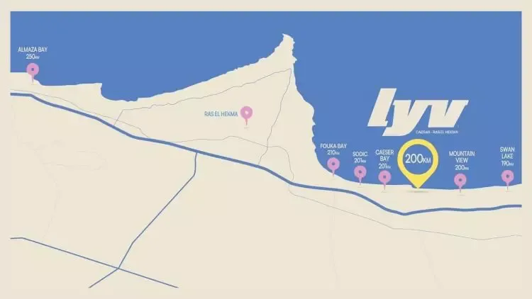 قرية ليف سيزار الساحل الشمالي في الساحل الشمالي قرية ليف سيزار الساحل الشمالي — موقع المشروع، الساحل الشمالي