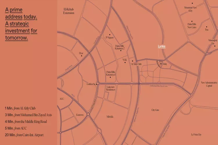 مول لينكس التجمع الخامس — location, القاهرة الجديدة
