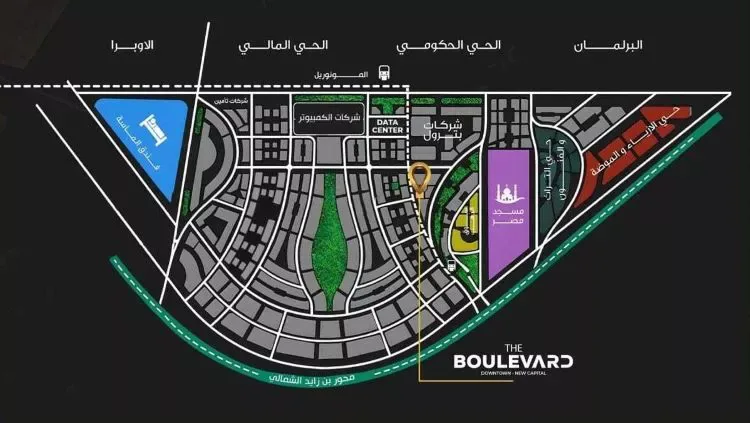 مول ذا بوليفارد العاصمة الإدارية — موقع المشروع، العاصمة الإدارية الجديدة