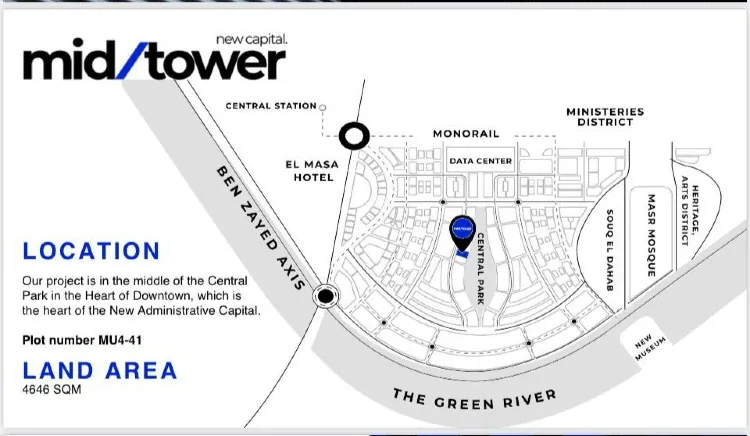 Mall Mid Tower New Capital in New Capital Mall Mid Tower New Capital — location, New Capital