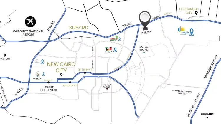 Peerage Compound New Cairo in New Cairo Peerage Compound New Cairo — location, New Cairo