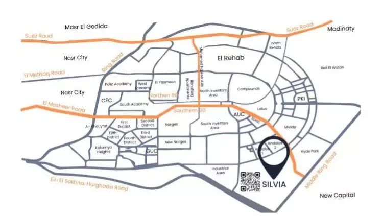 Silvia Compound New Cairo in New Cairo Silvia Compound New Cairo — location, New Cairo