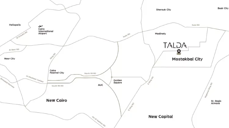 Talda Compound New Cairo in New Cairo Talda Compound New Cairo — location, New Cairo