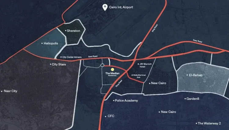 Compound The Median Residences New Cairo — location, New Cairo