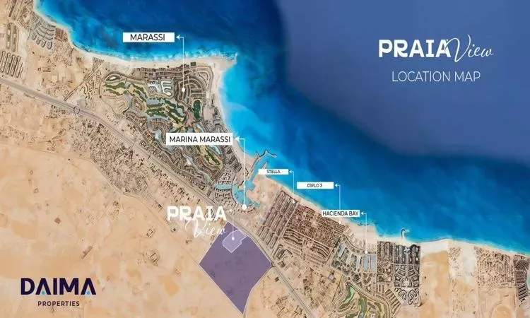 قرية برايا فيو الساحل الشمالي — موقع المشروع، الساحل الشمالي